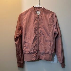 Light pink zip up jacket, light weight size small